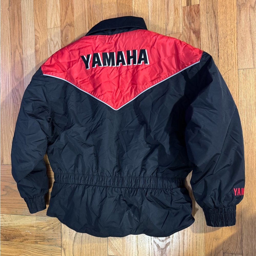 SOLD! SOLD! VTG 90s Embroidered YAMAHA Quilted Snowmobile Jacket Puffer Large